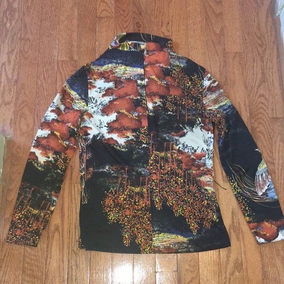 🍂🍁 Fall Free People Inspired Vintage Autumn Intarsia Shirt Sz S - Picture 7 of 8